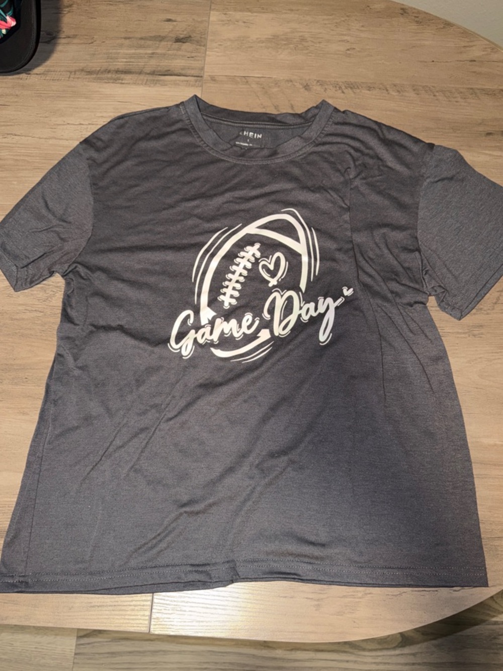 SHEIN Dark Gray Game Day Graphic Tee